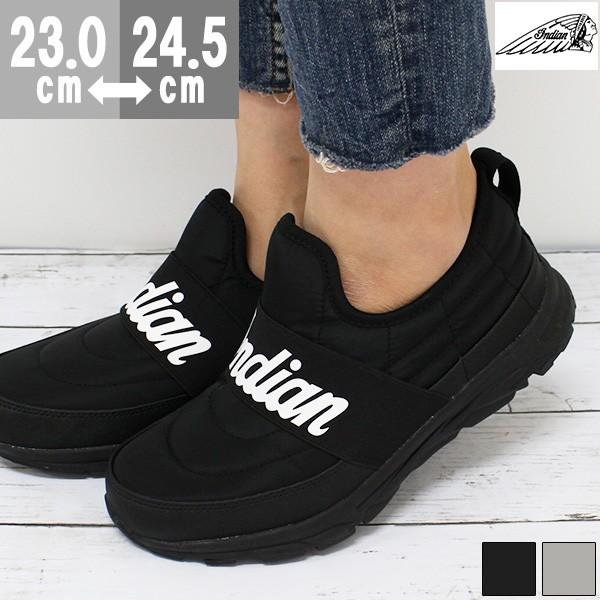 インディアン スニーカー レディース スリッポン おしゃれ かわいい ビッグロゴ 撥水加工 軽量 Indian Ind 靴のニシムラ Paypayモール店 通販 Paypayモール