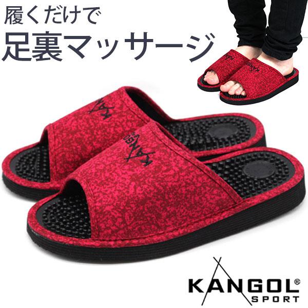 k* スリッパ レディース 靴 健康サンダル 赤 レッド 軽量 軽い 足つぼ