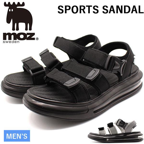 moz（モズ） サンダル メンズ 靴 スポーツサンダル 黒 ブラック グレー