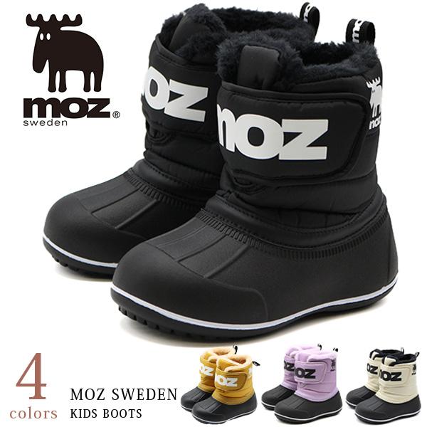 moz（モズ） ブーツ キッズ 子供 靴 黒 ブラック 男の子 女の子 防水