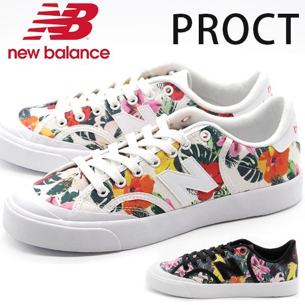 ニューバランス スニーカー レディース 靴 白 黒 ホワイト ブラック 花柄 カラフル New Balance PROCT