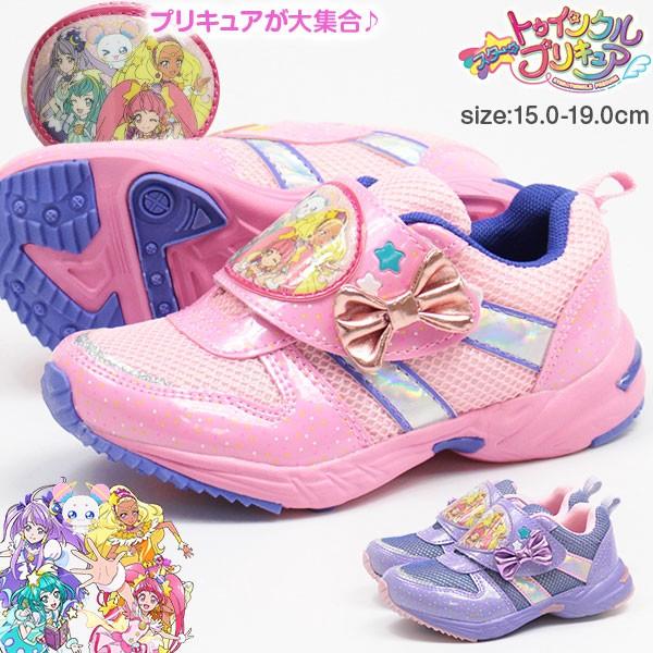 プリキュア スニーカー スター トゥインクル 最新モデル キッズ 子供 靴 女の子 かわいい ピンク リボン 靴のニシムラ Paypayモール店 通販 Paypayモール