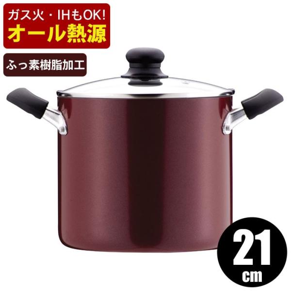 シチューポット 21cm 寸胴鍋 鍋 なべ 両手鍋 カレー シチュー 深型 IH