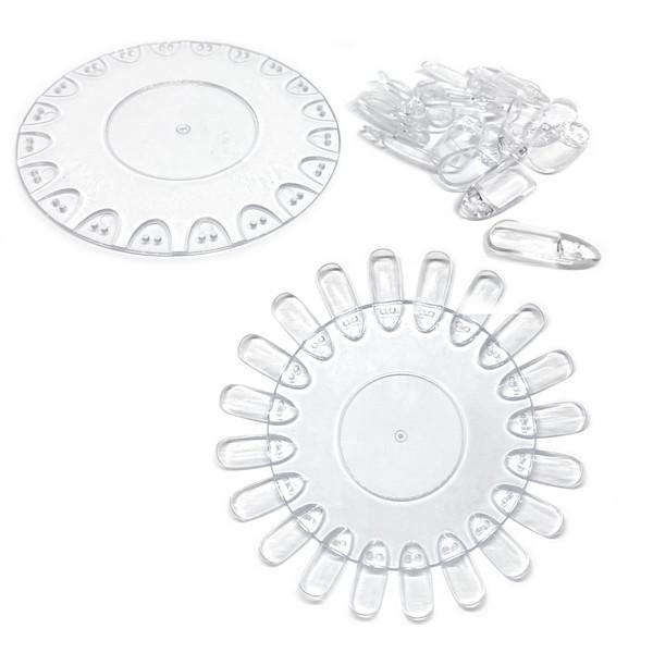 ジェルネイル 着脱式カラーチャートディスク 円盤5枚とネイルチップ100本 各本分 専用チップセット販売 2 086 1 靴下屋さん 通販 Yahoo ショッピング