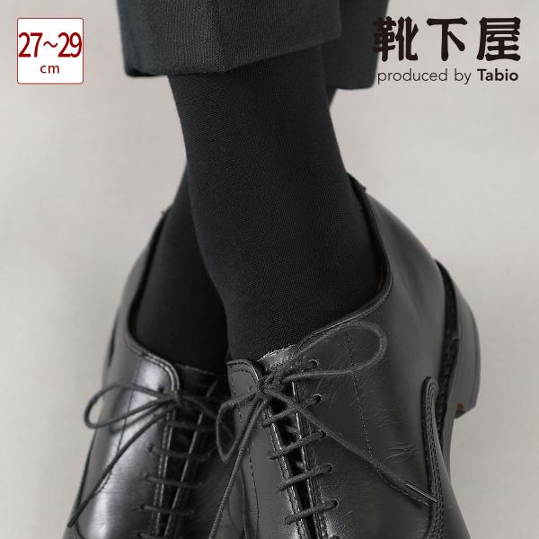 Tabio MEN メンズ 定番メンズ コットン 無地 ソックス 27〜29cm  靴下屋 靴下 タビオ くつ下 ビジネスソックス L 大きいサイズ クルー メンズ 日本製