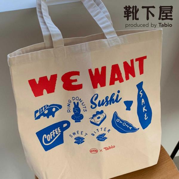 Tabio（タビオ） Tabio WHW！×Tabio Foodコットンバッグ 靴下屋 靴下