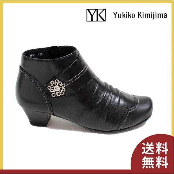 ブーツ レディース ユキコキミジマ ショートブーツ 太ヒール お洒落 仕事 Yukiko Kimijima 7654 ブラック 黒 Buyee Buyee Japanese Proxy Service Buy From Japan Bot Online
