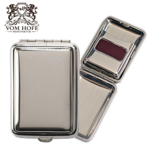 METAL MATCH CASEメタルマッチケース プレーンマッチをスマートに携帯♪メタル製のマッチケースです。長さ60mmまでのマッチが30本くらい入ります。ストライカー（ヤスリ紙）が消耗してきたら交換してご使用ください。