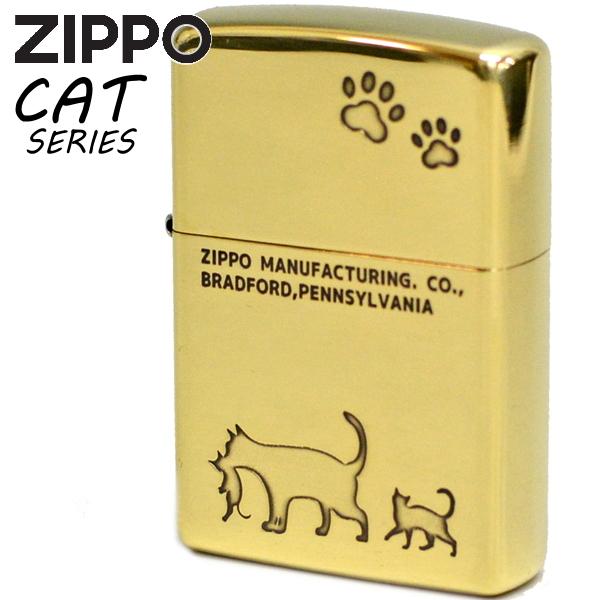 ZIPPO（ジッポー） 2BI-CAT2 キャット 真鍮イブシ 猫ちゃん かわいい 