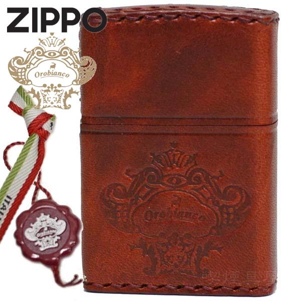 ZIPPO ジッポー オロビアンコ ORZ-001RD ダメージレッド 本牛革手縫い 革巻き レザー ZIPPOライター