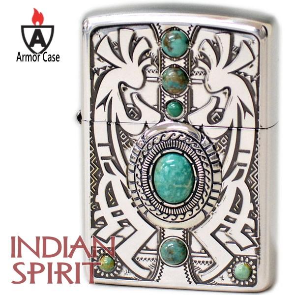 ZIPPO アーマー ジッポー インディアンスピリット ココペリ 天然石 