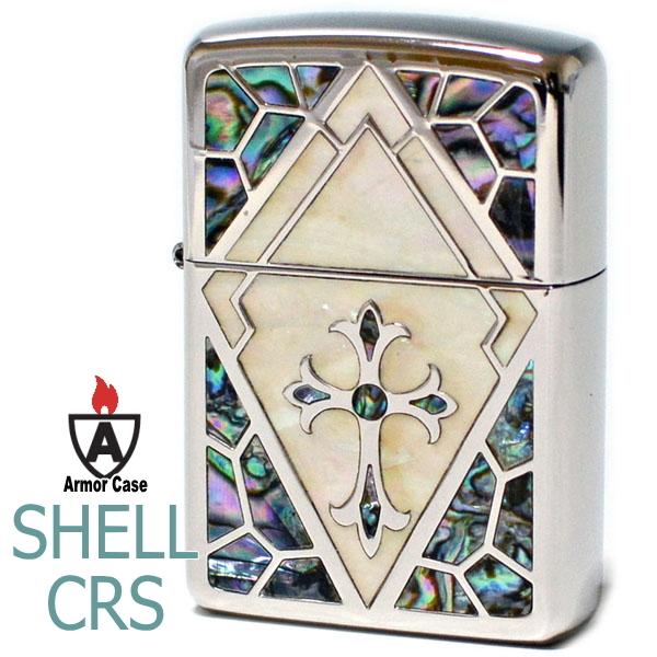 ZIPPO ジッポー SHELL-CRS Armor アーマーシェルインレイ クロス 天然 