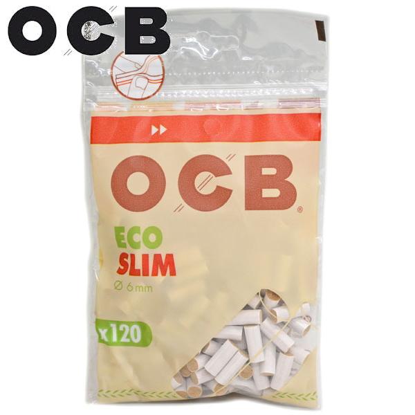 OCB ECO SLIM Filters エコスリム フィルターOCB 手巻きタバコ用 フィルター です。環境に配慮した FSC（森林管理協議会）認証済みの生分解性 天然セルロース 100% 素材。スリムサイズ 直径6mm用 。120個入り...