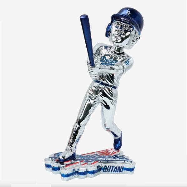 残2点!!ステッカーおまけ付 大谷翔平 ドジャース シルバーメタリック ボブルヘッド  世界限定225体 12インチ FOCO MLB公式 フィギュア