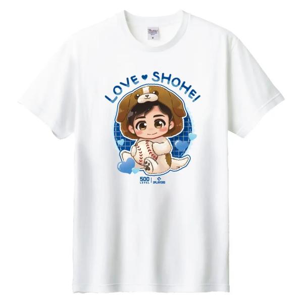 ※在庫限り※ 大谷翔平 Tシャツ Love Shohei デコピン ドジャース プロ野球 MLB 500LEVEL グッズ