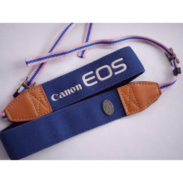 キヤノン Canon キャノン純正 EOS ストラップ ブルー&ピンク(美 キヤノン Canon キャノン純正 EOS ストラップ ブルー&ピンク(美