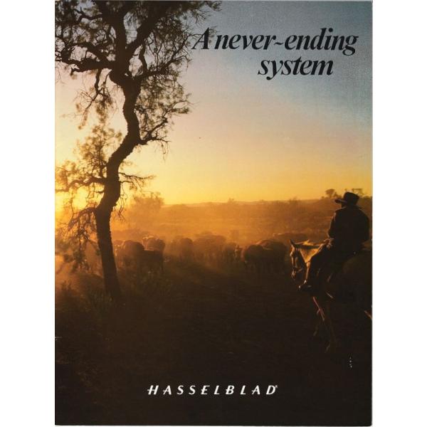 ハッセルブラッド HASSELBLAD /A never-ending system 総合カタログ (未使用美品)です・A4変型版  全33頁・経年保管による薄汚れ黄ばみ多少あります。・メール便 発送、可能商品です。