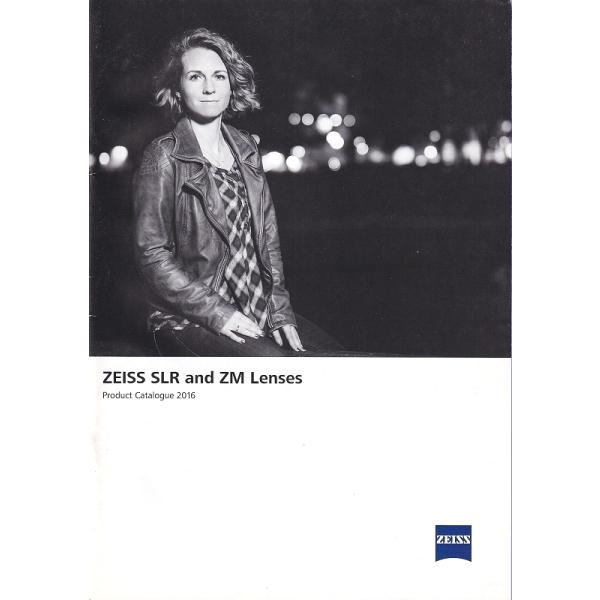 ZEISS ツアイス SLR &amp; ZMレンズ の カタログ/2016(未使用美品)・A4版 全20頁・メール便 対応可商品です。