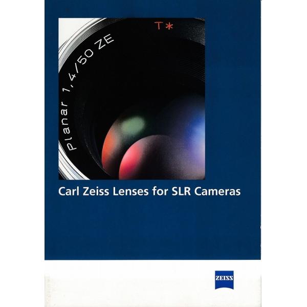 ZEISS ツアイスレンズ for SLR レンズ の カタログ(未使用美品)・A4版 全6頁・メール便 発送、可能商品です。
