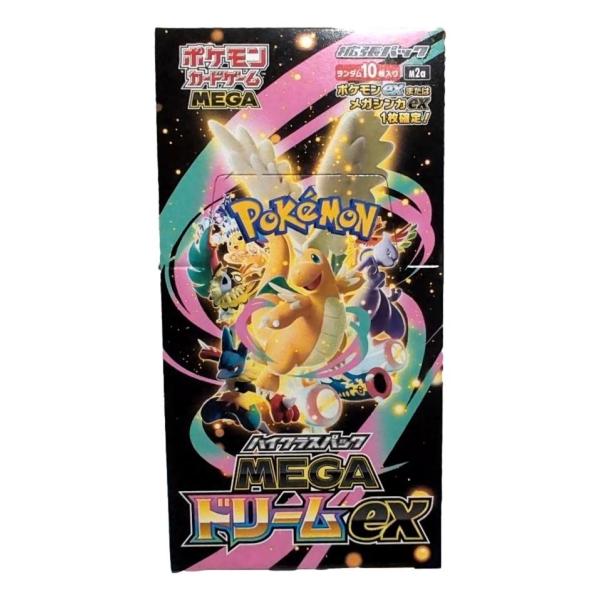 概要：人気TCG「ポケモンカードゲーム」の最新ハイクラスパック「MEGAドリームex」1BOX（10パック入り）です。2025年11月28日発売の注目弾で、メガ進化exや新レアリティ“MA（メガアタックレア）”など豪華カードが収録されていま...