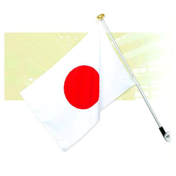 国旗 日本 日の丸 国旗Aセット 日章旗 ポール 棒 玄関 掲揚