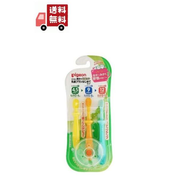 ・マルチカラー 3個アソート・・Style:はじめてセットColor:マルチカラー・セット内容:乳歯ブラシレッスン段階1・2・3各1本、安全プレート1枚・ 段階1(4、5か月頃~):やわらかいラバー毛で歯ぐきマッサージをして、はじめての歯ブ...