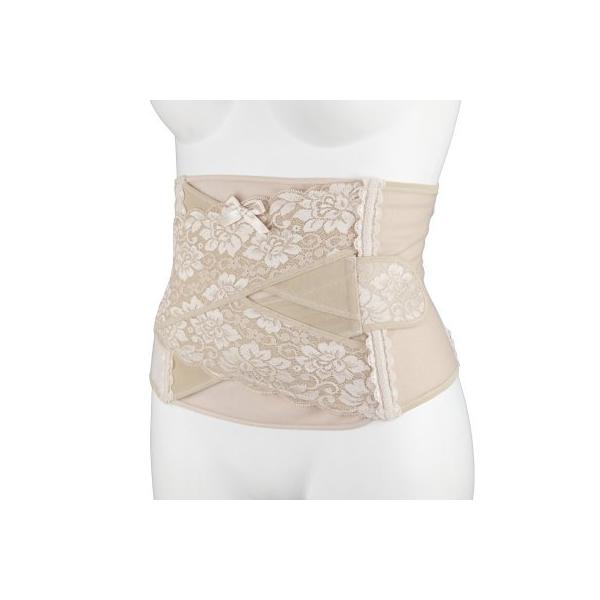 出産後のウエスト周りのやわらかい妊娠脂肪を移動させ、美しいラインに見せます。フロントクロス構造なので、かさばりにくくスッキリとしたシルエットです。ワンタッチテープなので、微妙なサイズ調節も可能です。※フロントクロス構造 特許取得＜特許 第4...