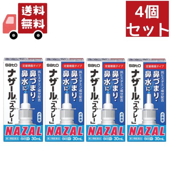 4個セット【第2類医薬品】ナザールスプレー 30ml