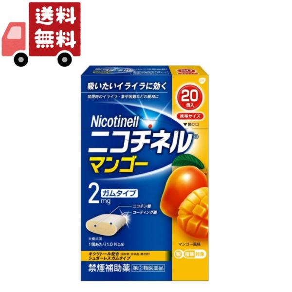 他サイト： 【指定第2類医薬品】ニコチネル 禁煙補助薬 マンゴー 20個の商品画像