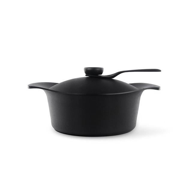 取り寄せ品 柳宗理 TEKKI (南部鉄器）深型 22cm (フタハンドル付き