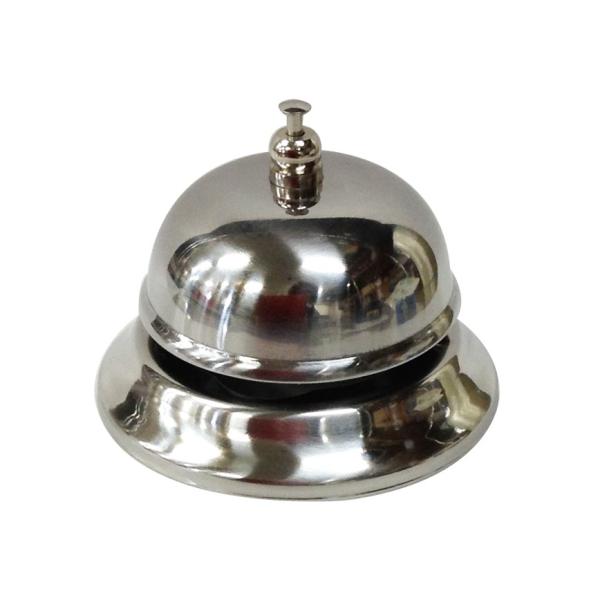 受付ベル シルバーと黒 金属製 kwtdi_jhb48-3