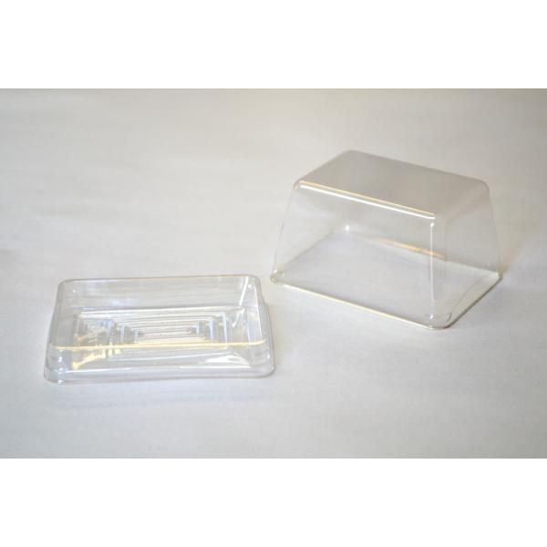 三共商店在庫共有品<br> 生もの販売容器 透明 ルミアカップ(朝生) 本体+フタ×100個セット 52818