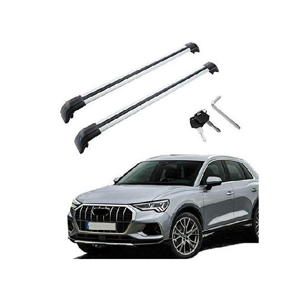 MotorFansClub ルーフラック クロスバー アウディ Q3 2019 2020 クロスバー ラゲッジカーゴラック アルミニウム