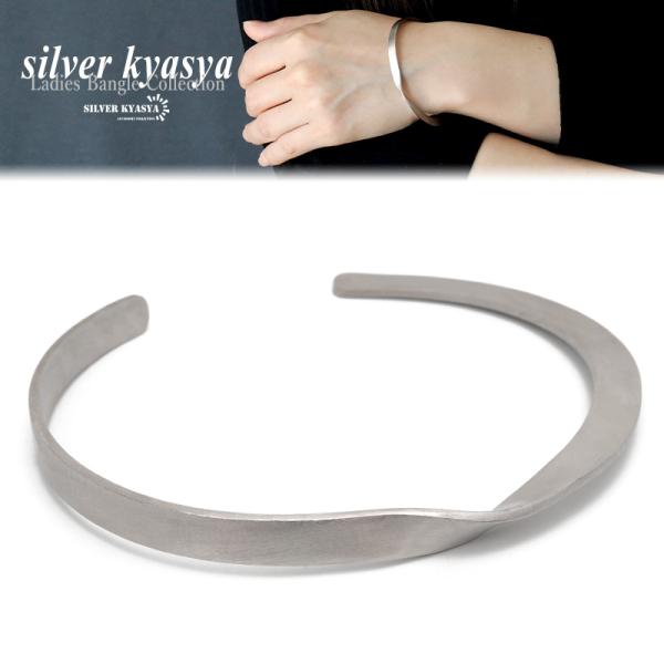 シルバー925 Silver ワイドトライバルバングル/軽研磨仕上げ シルバー925 Silver ワイドトライバルバングル/軽研磨仕上げ