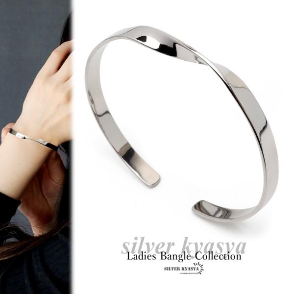 シルバー925 Silver ワイドトライバルバングル/軽研磨仕上げ バングル,シルバー925 | SILVER KYASYA
