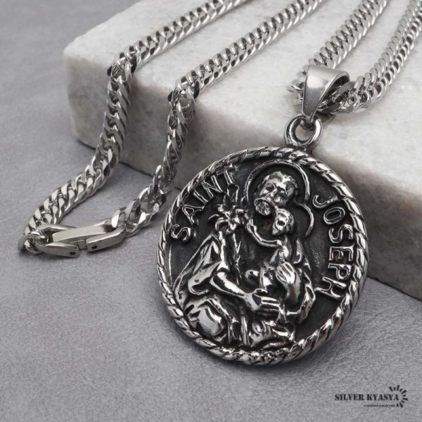 2個で10％OFF 3個で20％OFFクーポン／ステンレス 聖ヨセフネックレス