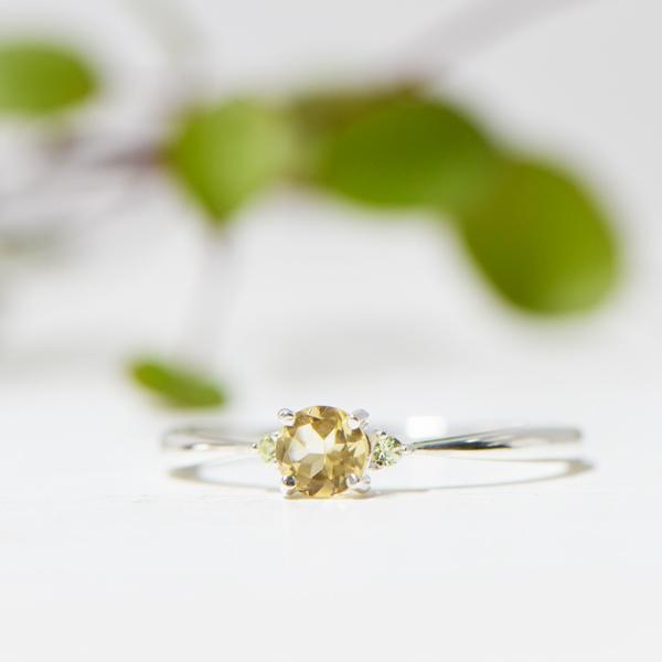 ミモザさまご確認用】シトリンのファセットリング0519