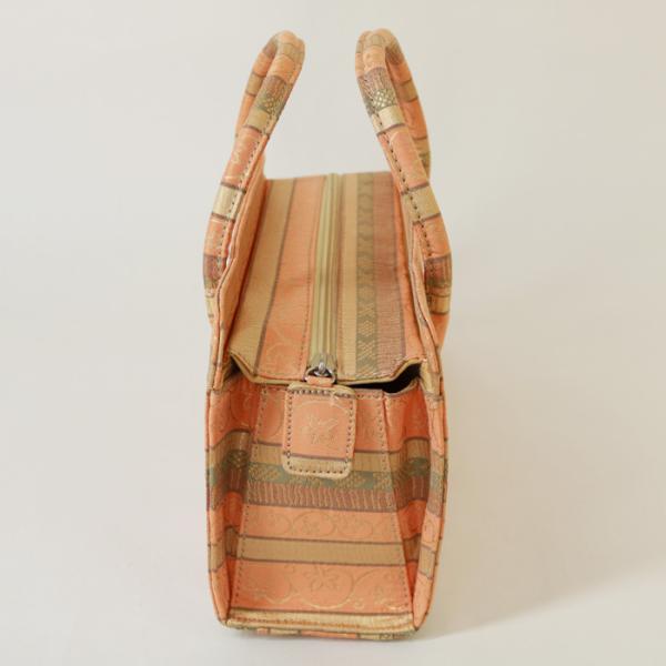 訳あり】【京都西陣生地】利休バッグ（08A046）金襴 縞 文様 和装