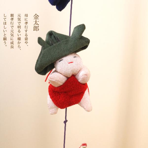 一本つるし飾り つるし雛 〜くま〜 [5J] 5個つるし 長さ約52cm