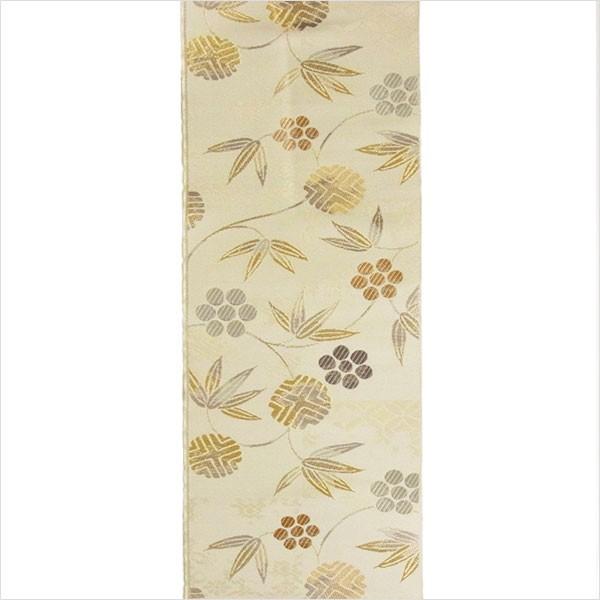 半幅帯 正絹「笹蔓」 白系 京玉響 西陣織 : 名古屋帯と半幅帯 西陣