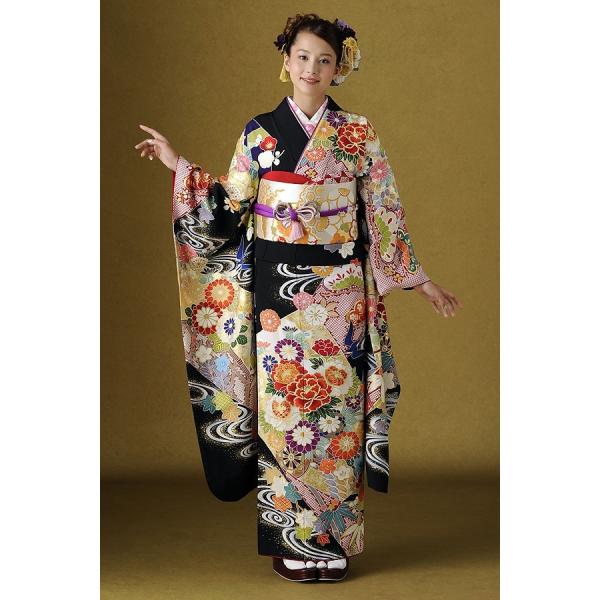 お誂え仕立付振袖成人式振袖購入d461 黒地 ブラック 古典柄 Buyee Buyee 提供一站式最全面最專業現地yahoo Japan拍賣代bid代拍代購服務