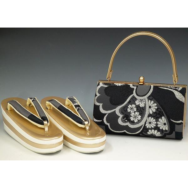 振袖用-草履バッグセット 西陣帯地 iszo8276-5 3枚芯