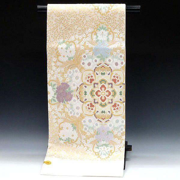 西陣正絹袋帯 御印 白 ma-4029-2 王朝華文 期間限定セール : きもの京 