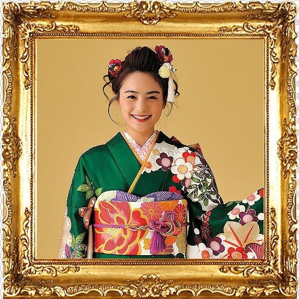 振袖購入 成人式振袖 お誂え仕立付振袖フルセット Mc373 グリーン 緑地 古典柄 Mc373 きもの京和楽 通販 Yahoo ショッピング