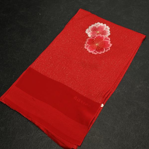OA-C-K0050-T0040-0060/【在庫処分品】振袖用帯揚/nmo3011/桜刺繍入り