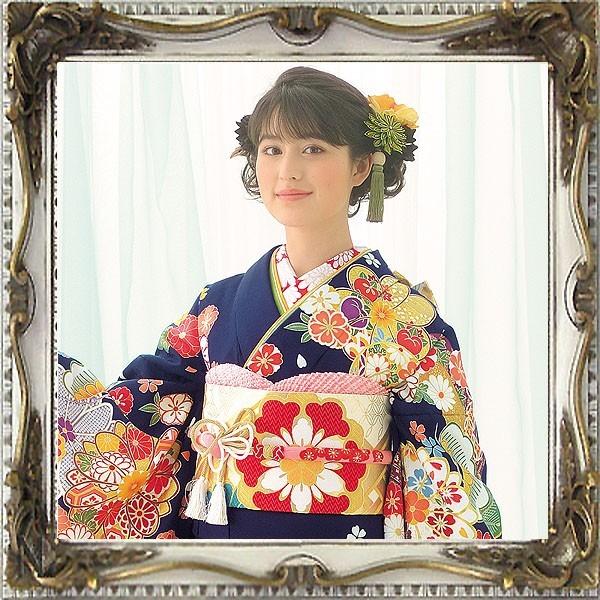 お誂え仕立付振袖 成人式振袖購入 S213 1 ブルー 青地 紺地 花柄 古典 S213 1 きもの京和楽 通販 Yahoo ショッピング