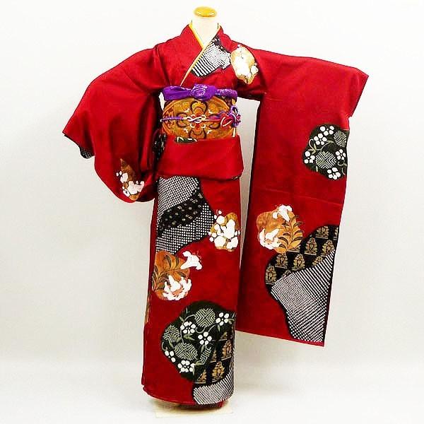 専用　振袖フルセット 楽天市場】【成人式 振袖 レンタル】RS769 正絹 紺藍 牡丹桜に