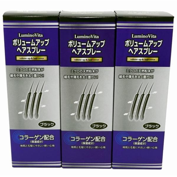 ルミノヴィータ ボリュームアップヘアスプレー ブラック 200g×3個