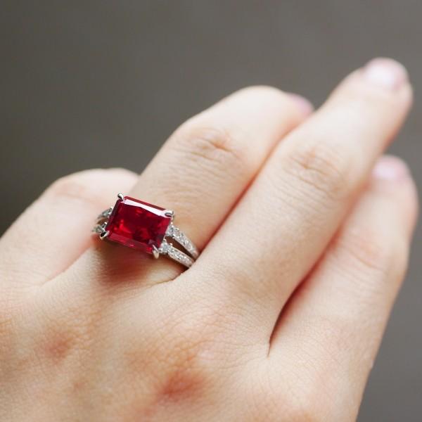 KYOCERA（京セラ） ルビー リング 指輪 プラチナ 3.85カラット