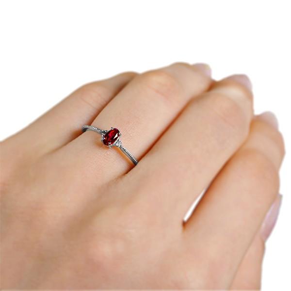 KYOCERA（京セラ） ルビー リング 指輪 K18ホワイトゴールド ミル打ち